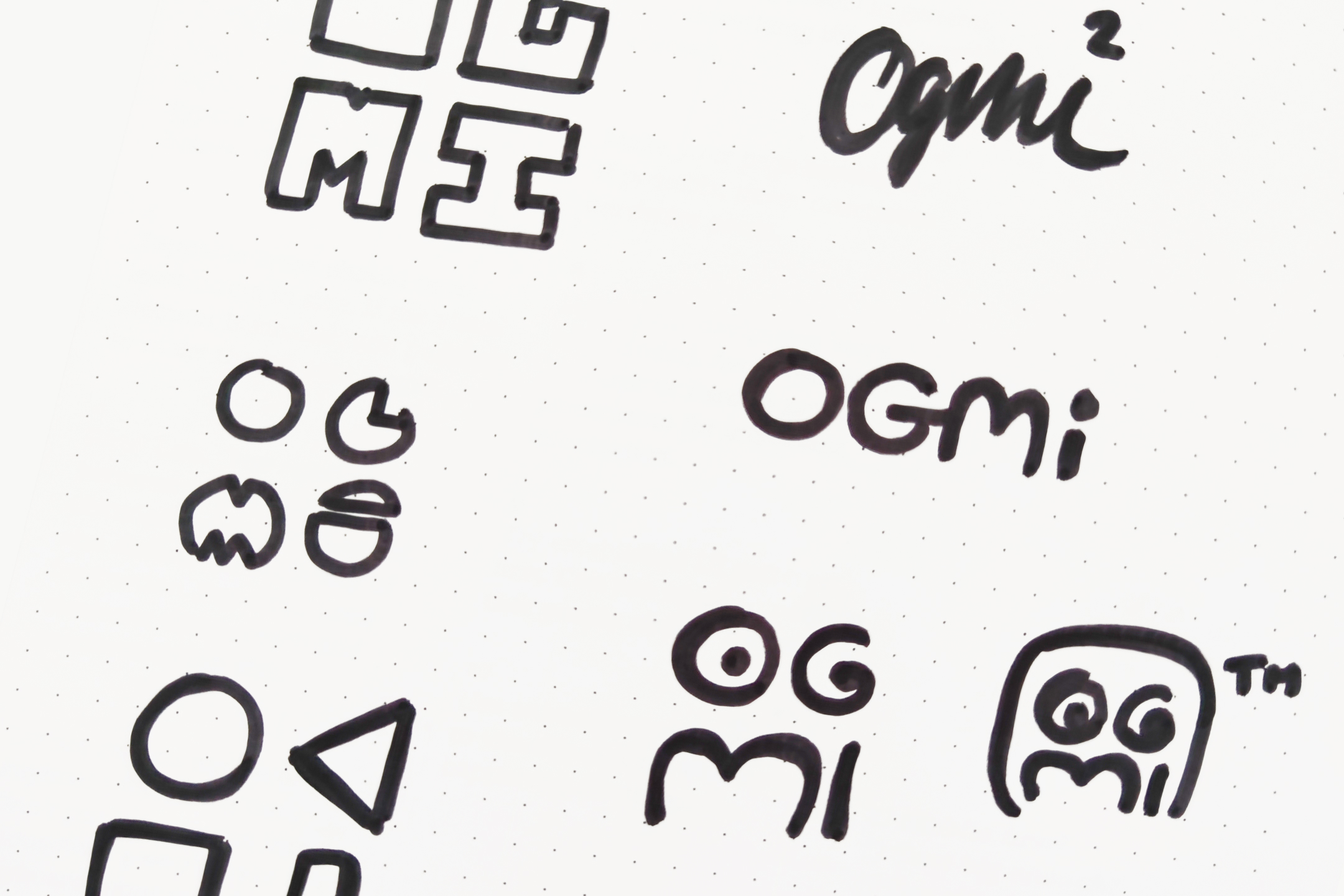Ogmi logo sketches